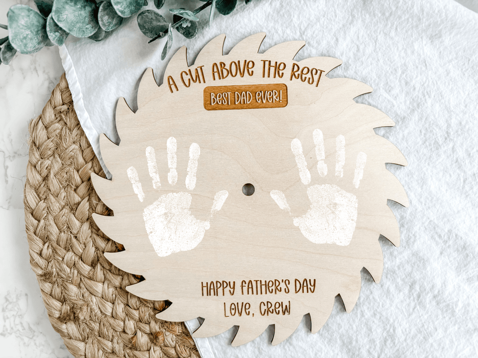Personalized Father's Day DIY Handprint Sign - Charlie + Pine
