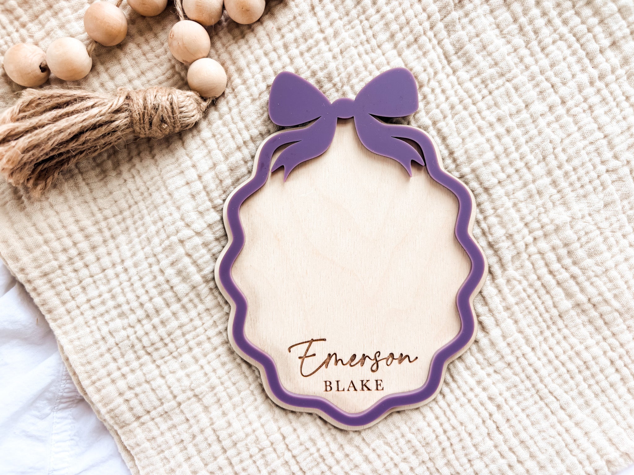 Personalized Birth Announcement Set with Name Sign, Birth Stats & Footprint | Newborn Hospital Sign - Charlie + Pine