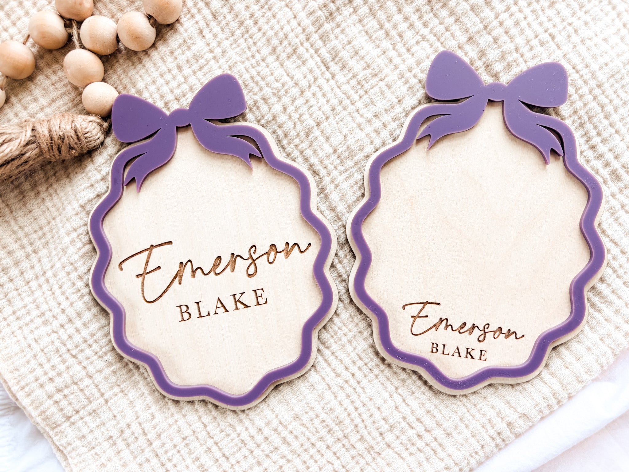 Personalized Birth Announcement Set with Name Sign, Birth Stats & Footprint | Newborn Hospital Sign - Charlie + Pine