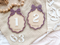 Scalloped Baby Monthly Milestone Cards - Charlie + Pine