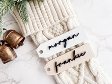 Load image into Gallery viewer, Personalized Stocking Name Tags - Charlie + Pine
