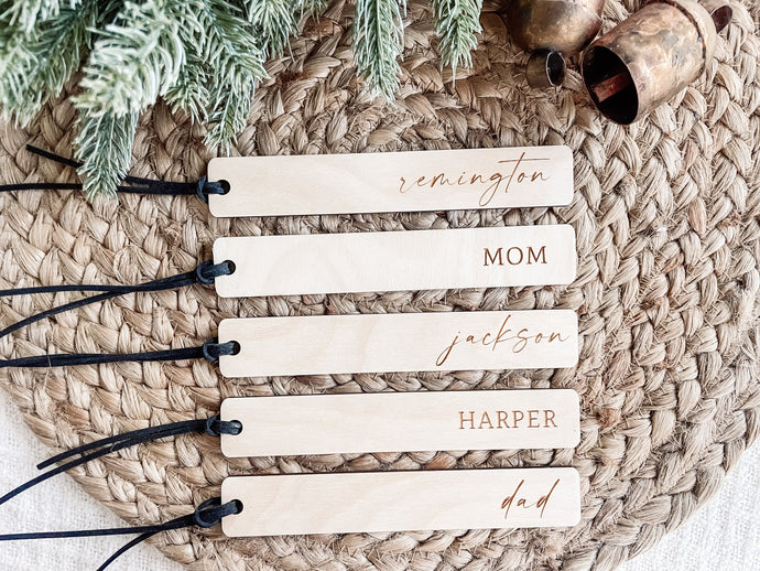 Modern Christmas Stocking Tags - Charlie + Pine