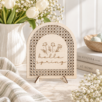 Hello Spring Wood Decor Sign - Charlie + Pine