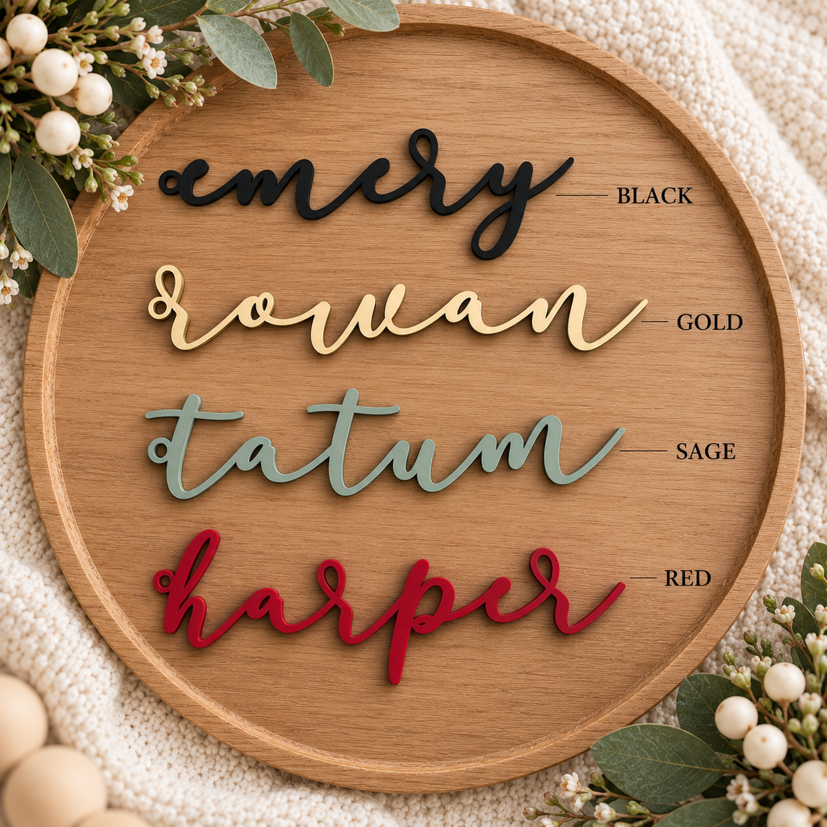 Personalized 3D Christmas Stocking Name Tags