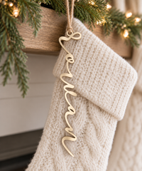 Personalized 3D Christmas Stocking Name Tags