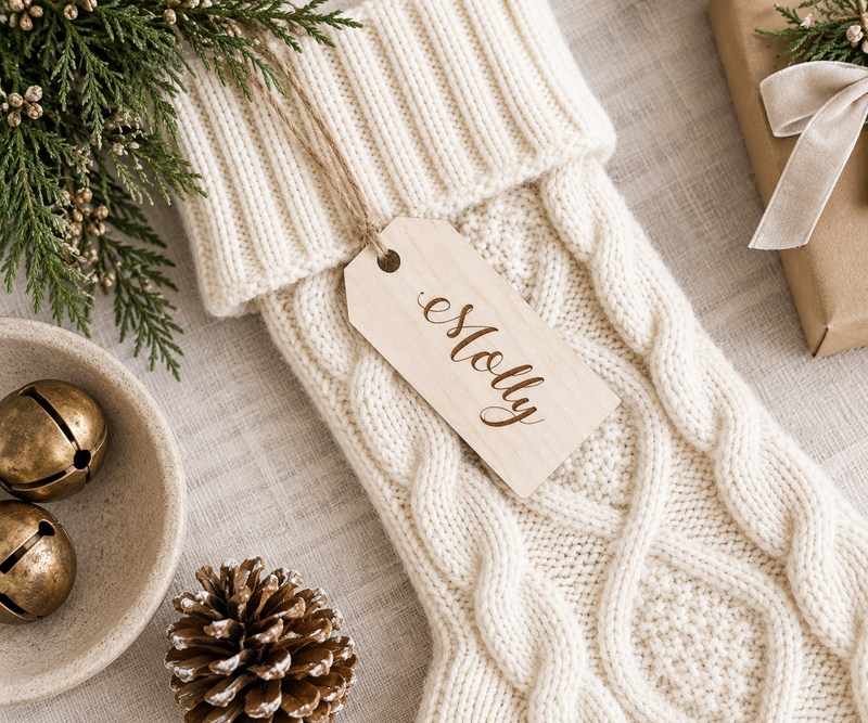 Christmas Stocking Name Tags - Charlie + Pine
