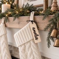 Personalized Christmas Stocking Name Tags - Charlie + Pine