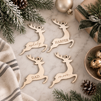 Reindeer Stocking Tags - Charlie + Pine