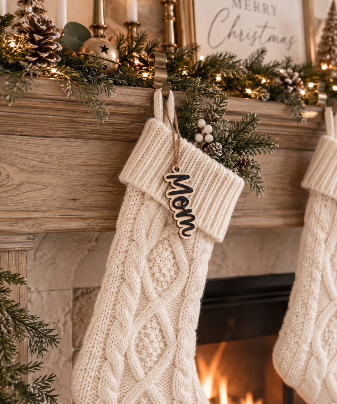 Personalized Christmas Stocking Name Tags - Charlie + Pine