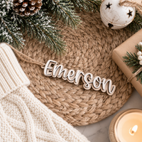 Personalized Christmas Stocking Name Tags - Charlie + Pine