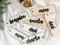 Personalized Christmas Stocking Name Tags