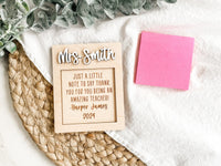 Teacher Gift - Thank You Sticky Note Holder - Charlie + Pine