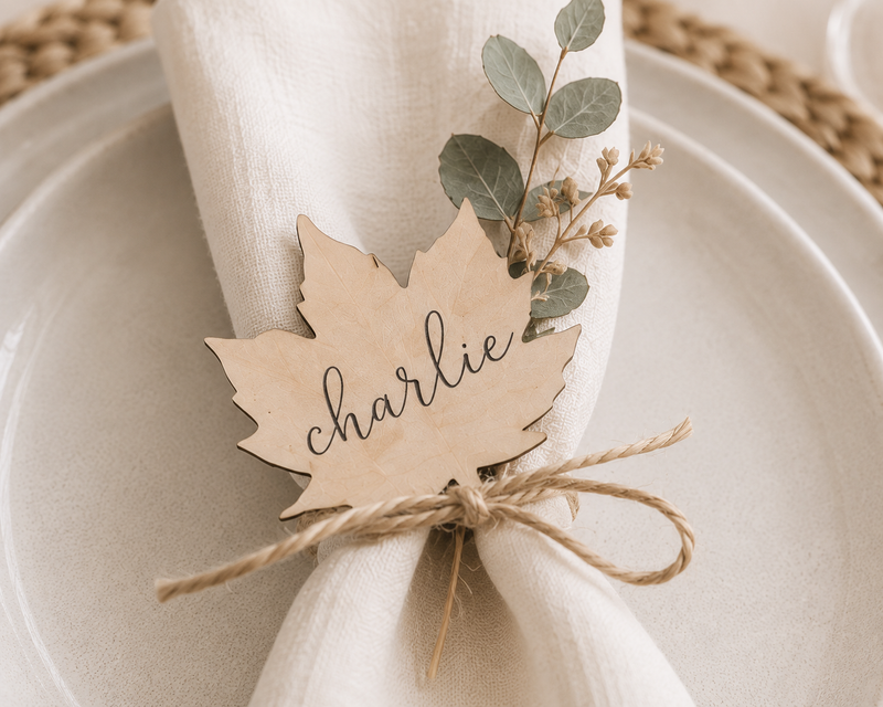 Personalized Thanksgiving Name Place Cards - Charlie + Pine
