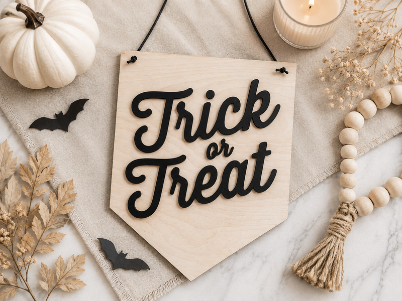 Trick or Treat Door Hanger - Charlie + Pine