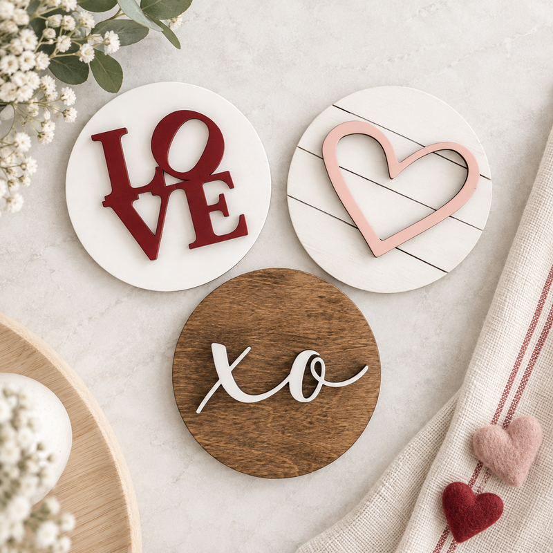 Valentines Tiered Tray Decor - Charlie + Pine