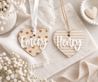 Personalized Heart Name Tags | Valentine Gift Tags - Charlie + Pine