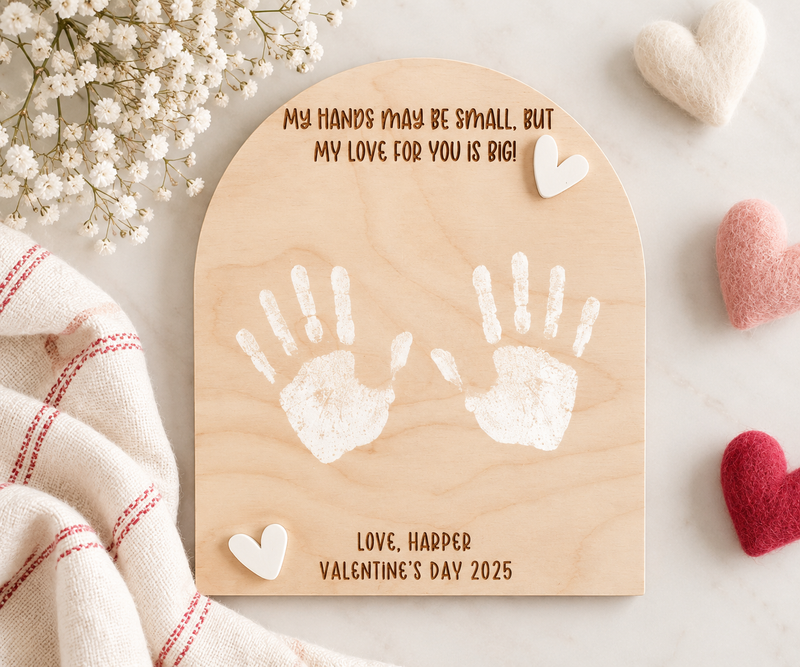 Baby's First Valentine's Day Handprint Craft - Charlie + Pine