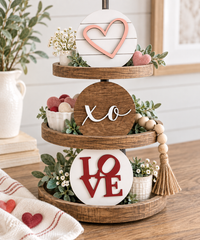 Valentines Tiered Tray Decor - Charlie + Pine