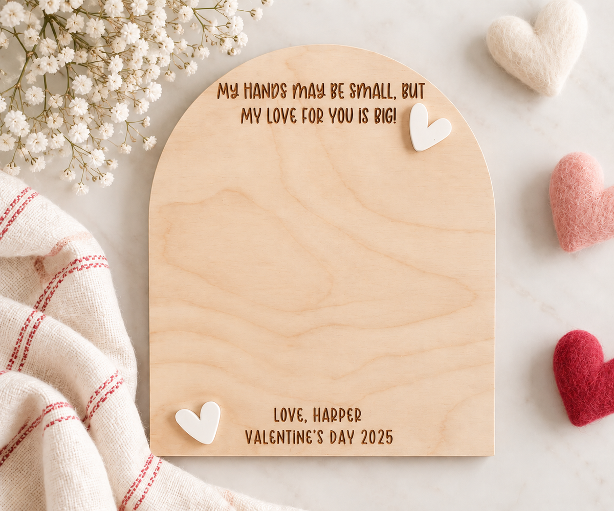 Baby's First Valentine's Day Handprint Craft - Charlie + Pine