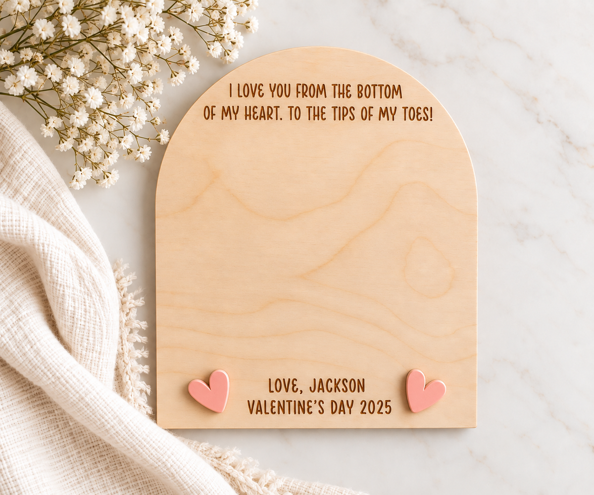 Baby's First Valentine's Day Footprint Craft - Charlie + Pine