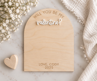 Personalized “Will You Be My Valentine” Baby Footprint Sign - Charlie + Pine