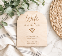 Personalized Wifi Sign for Airbnb - Charlie + Pine