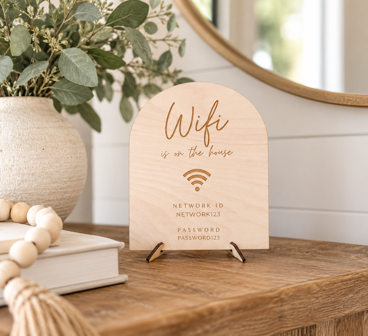Personalized Wifi Sign for Airbnb - Charlie + Pine