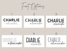 Load image into Gallery viewer, Nursery Name Sign - Charlie + Pine
