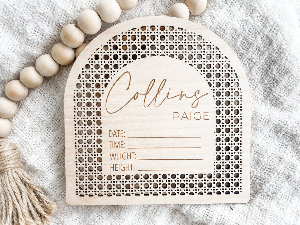 Birth Announcement Sign - Charlie + Pine