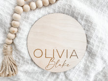 Load image into Gallery viewer, Newborn Footprint Birth Announcement Sign - Charlie + Pine
