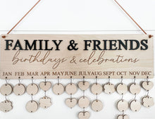 Load image into Gallery viewer, Personalized Family Birthday Calendar - Charlie + Pine
