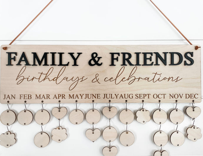 Personalized Family Birthday Calendar - Charlie + Pine