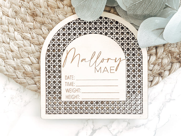 Birth Announcement Sign - Charlie + Pine