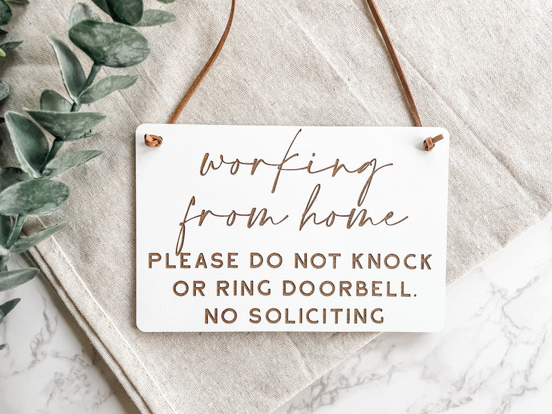 Do Not Disturb Sign - Working From Home - Charlie + Pine