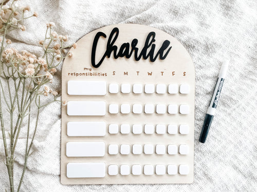 Personalized Chore Chart for Kids - Charlie + Pine
