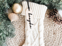 Personalized Stocking Name Tags - Charlie + Pine
