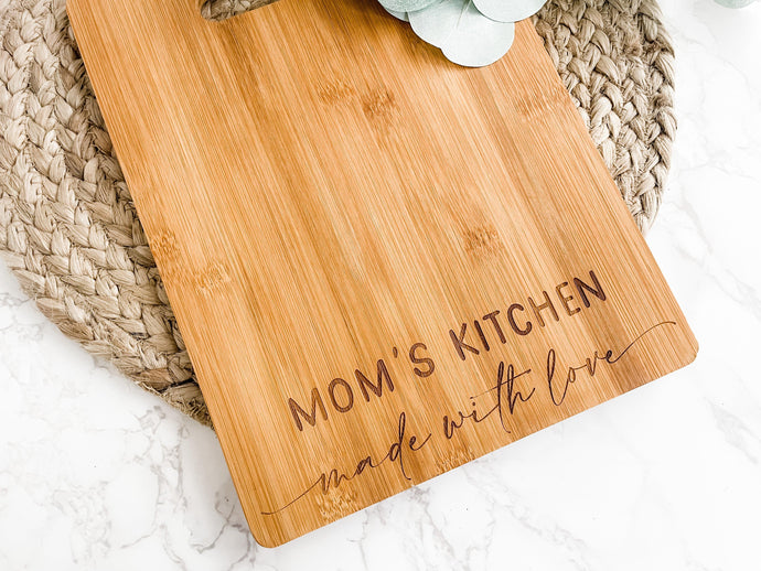 Mom's Kitchen Cutting Board - Charlie + Pine