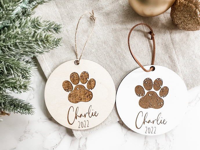 Personalized Dog Ornament - Charlie + Pine