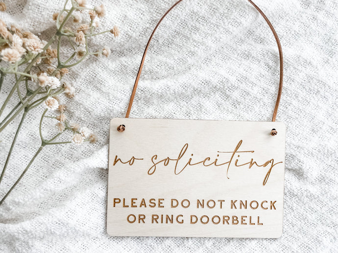 No Soliciting Sign - Charlie + Pine