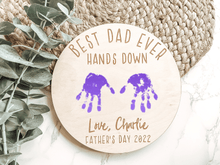 Load image into Gallery viewer, Father&#39;s Day Handprint Sign - Charlie + Pine
