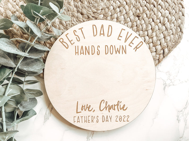 Father's Day Handprint Sign - Charlie + Pine