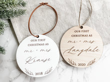 Load image into Gallery viewer, Newlywed Christmas Ornament - Charlie + Pine
