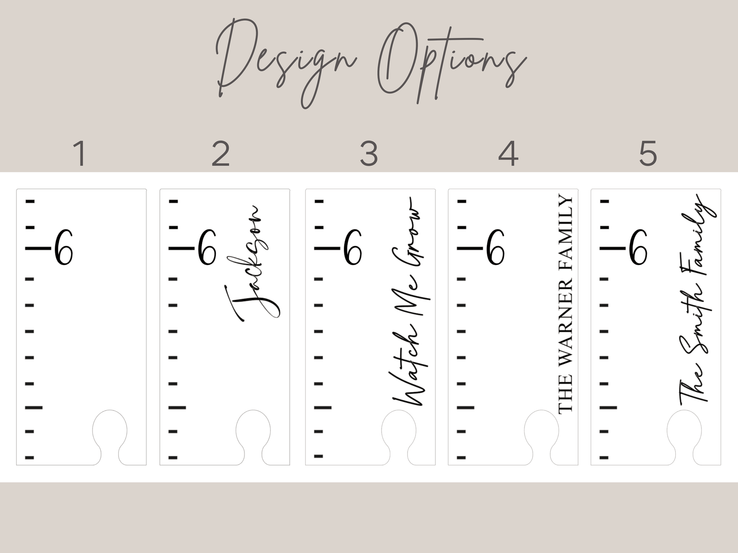 Personalized Wooden Growth Chart Ruler Kids Height Chart for Wall