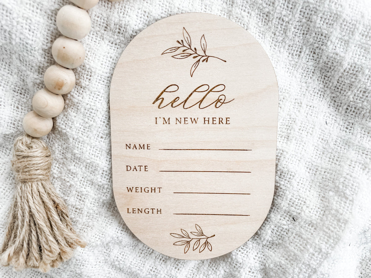 Baby Name Sign for Hospital - Charlie + Pine