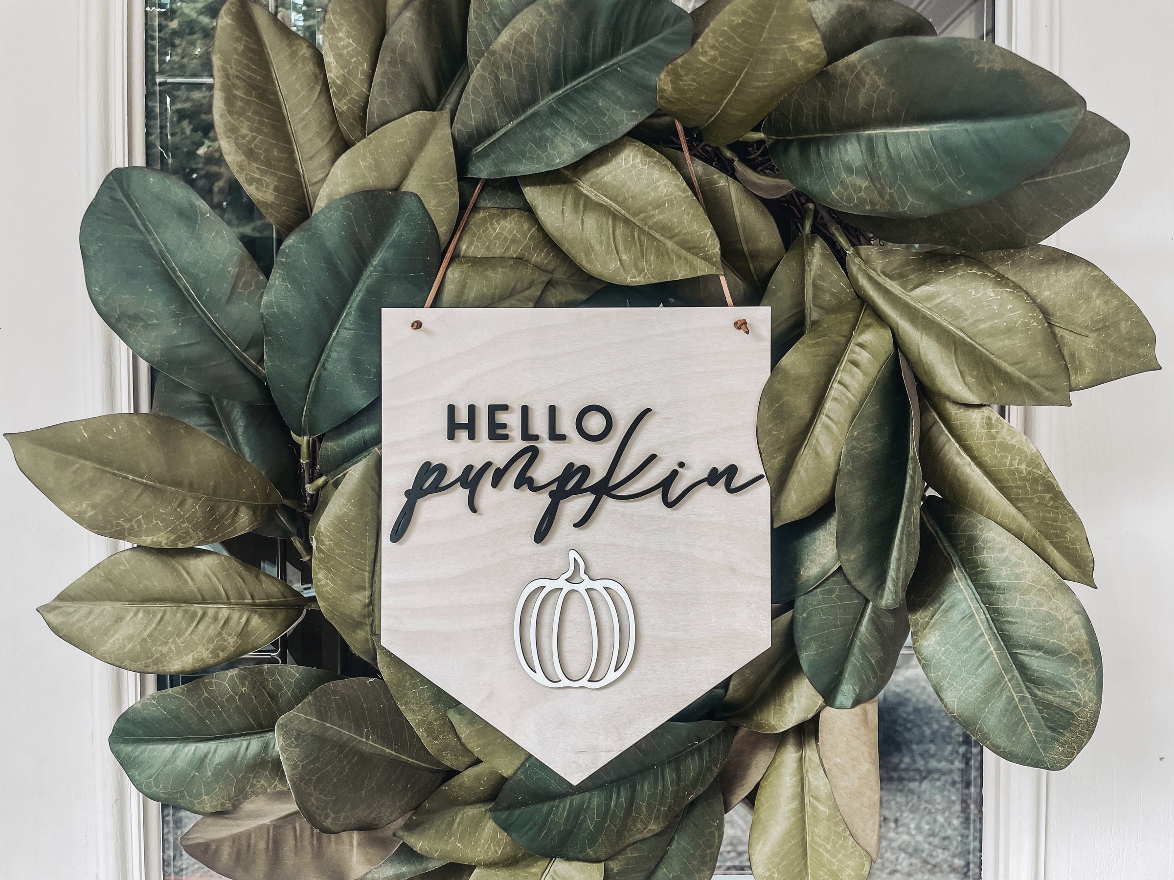 Hello Pumpkin Door Hanger - Charlie + Pine