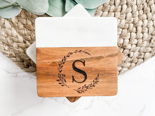 Personalized Coaster Set - Charlie + Pine