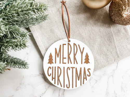 Merry Christmas Ornament - Charlie + Pine
