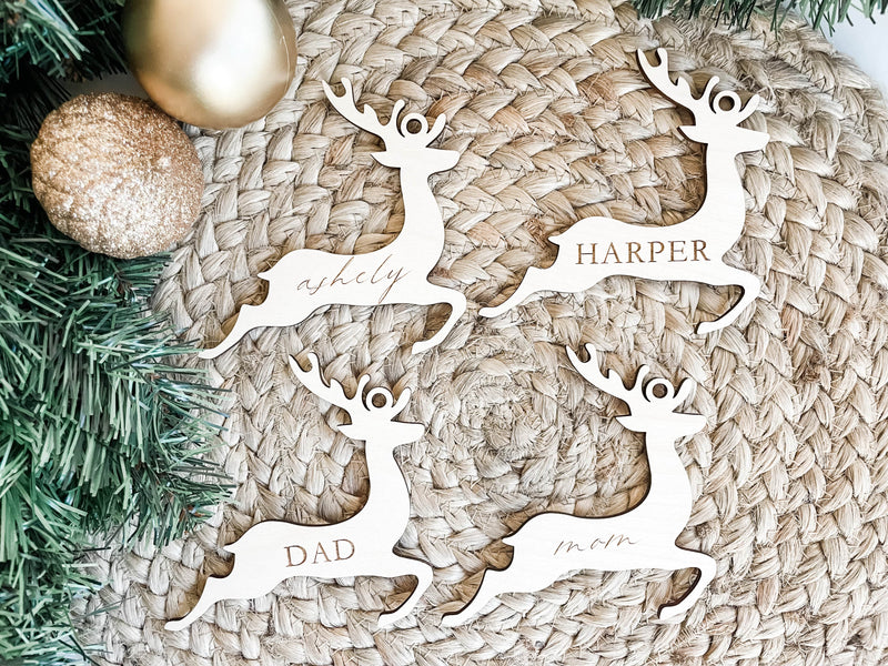 Reindeer Stocking Tags - Charlie + Pine