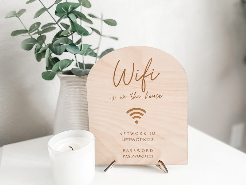 Vacation Rental Wifi Sign - Charlie + Pine