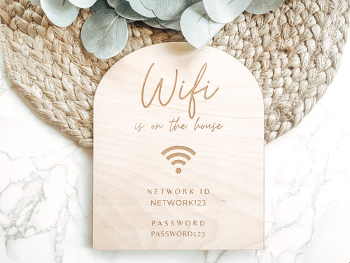 Vacation Rental Wifi Sign - Charlie + Pine